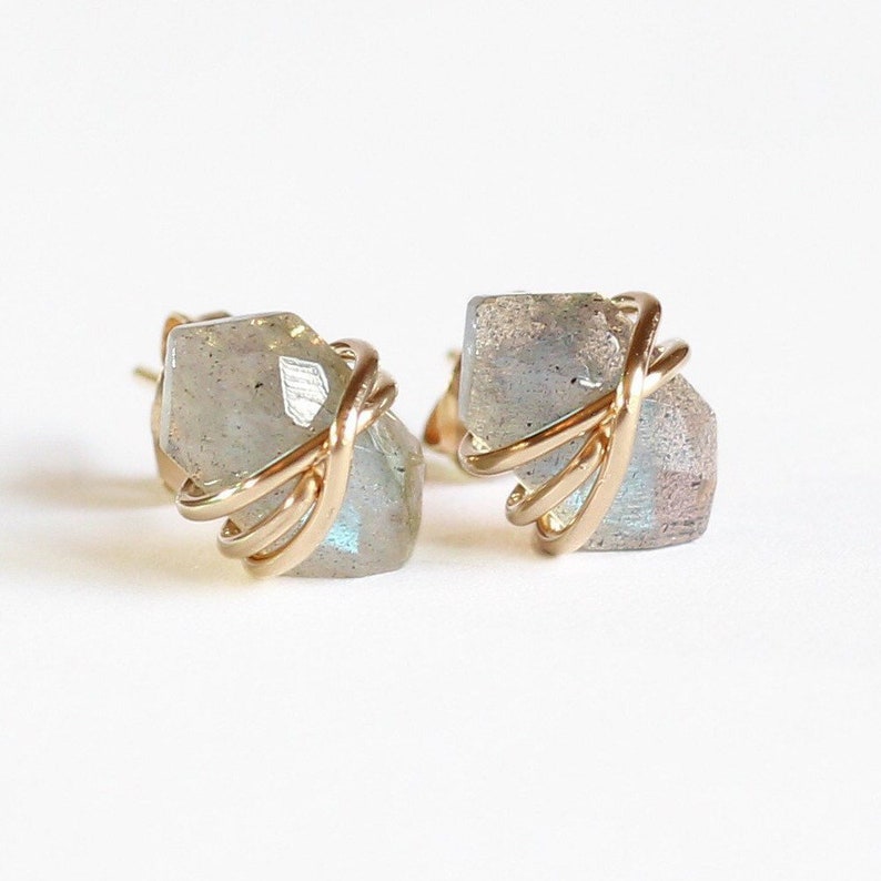 Labradorite Earrings, Labradorite Stud Earrings, Labradorite Earrings Stud, Labradorite Earrings Silver, Rose Gold Earrings, Gifts For Her 