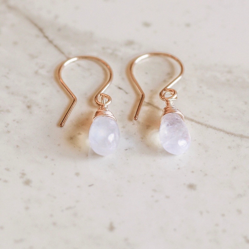 Gold Filled Rainbow Moonstone Drop Earrings, Moonstone Jewelry, Moonstone Dangle Earrings, Sterling Silver, Rose Gold Filled, Gifts For Her image 7