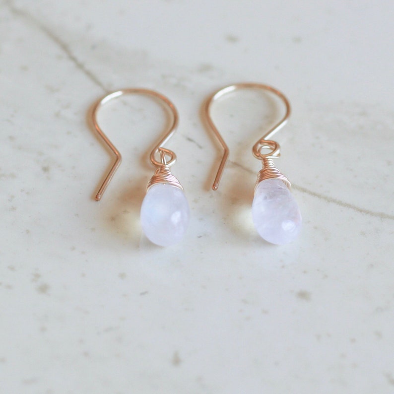 Gold Filled Rainbow Moonstone Drop Earrings, Moonstone Jewelry, Moonstone Dangle Earrings, Sterling Silver, Rose Gold Filled, Gifts For Her image 9