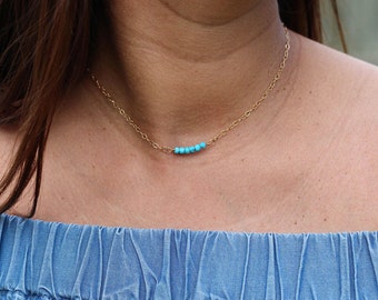 Dainty Turquoise Choker Necklace, Turquoise Necklace, Choker Necklace, Gifts For Her