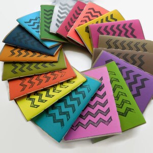 Eco Friendly CHEVRON Print Journal, Go Green Doodling Pads, Colorful Pocket Notebooks, Minimalist Writing Tablet, No Line Blank Notepad image 4