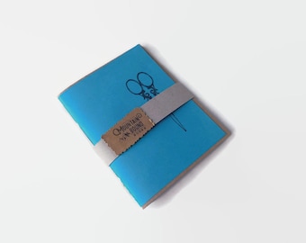 One* Recycled Notebook, VINTAGE SCISSORS Design, Zero Waste, Blank Unlined, Hand Bound, you choose the color!