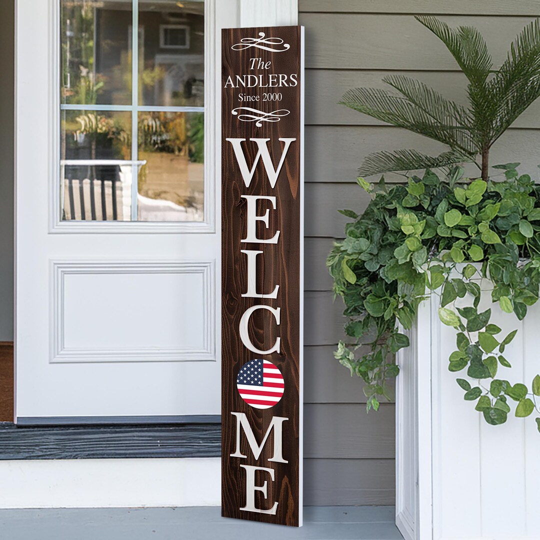 Custom Porch Sign, Custom Welcome Sign for Porch, Outdoor Welcome Home ...