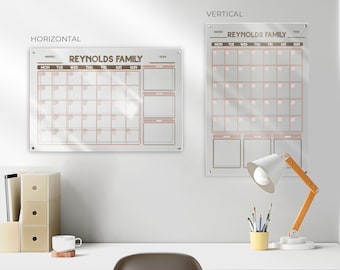 Personalized Acrylic Wall Calendar 2024: Custom Dry Erase Monthly Planner