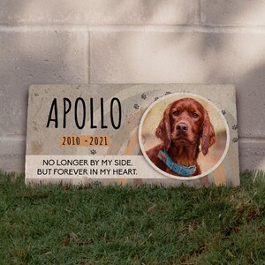 Personalized Pet Memorial Stone: Custom Sandstone Dog Gravestone