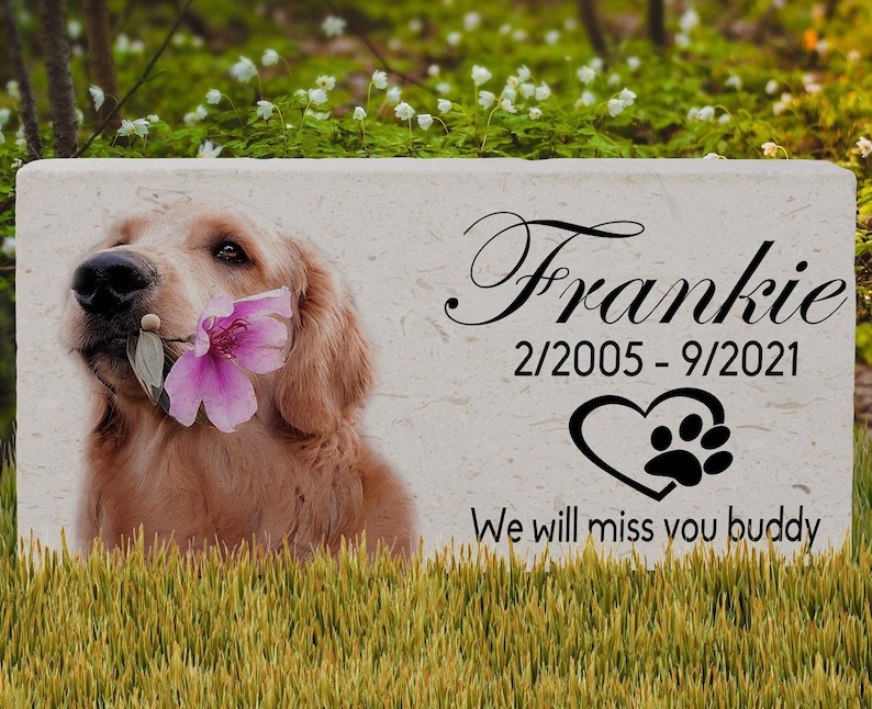 Pet Memorial Stone, Pet Tribute Memorial, Custom Pet Headstone, Outdoor Pet Marker, Pet Sympathy Gift, Pet Loss Gift, Pet Memory Keepsake, Garden Pet Marker, Pet Photo Stone, Pet Remembrance Gift, Pet Grave Marker, Dog Memorial Stone, Dog Memorial Stone