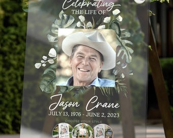 Personalized Memorial Welcome Sign: Celebration of Life, 18"x24"