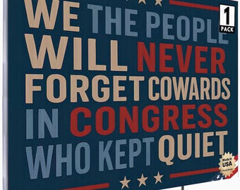 Protest Yard Sign: Anti-Trump Message (24x18, Double-Sided)