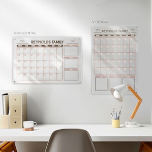 Personalized Acrylic Wall Calendar 2024: Custom Dry Erase Monthly Planner
