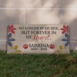 Custom Pet Memorial Stone: Sandstone Dog Grave Marker