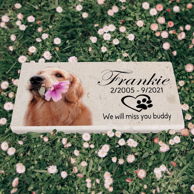 Pet Memorial Stone, Pet Tribute Memorial, Custom Pet Headstone, Outdoor Pet Marker, Pet Sympathy Gift, Pet Loss Gift, Pet Memory Keepsake, Garden Pet Marker, Pet Photo Stone, Pet Remembrance Gift, Pet Grave Marker, Dog Memorial Stone, Dog Memorial Stone