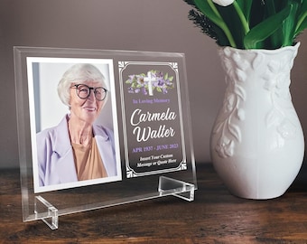Personalized Memorial Picture Frame: Custom Acrylic Celebration of Life Keepsake