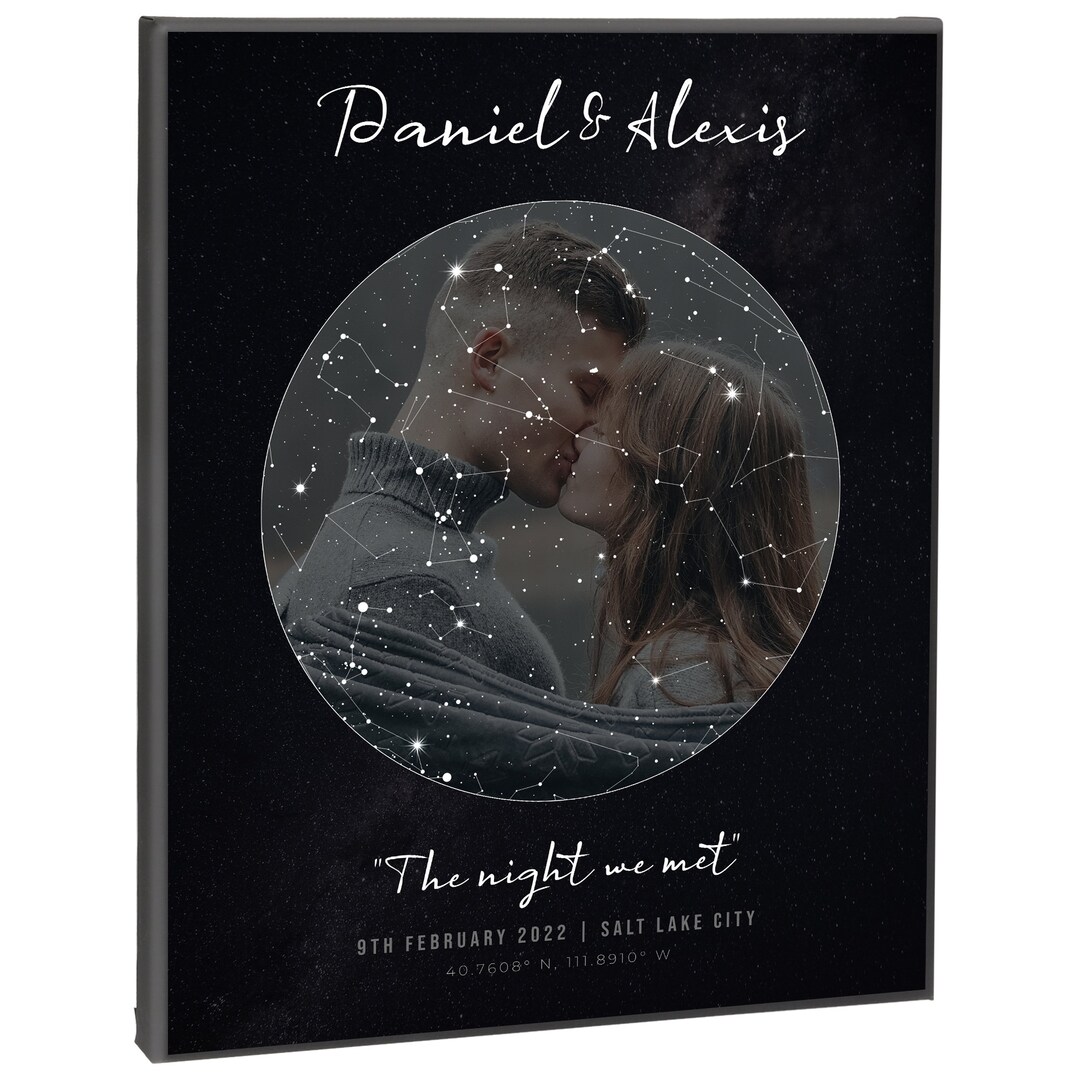 Custom Star Map Canvas Wall Art - Il 341s 