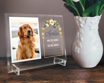 Personalized Pet Memorial Picture Frame 5x7: Custom Dog Remembrance Gift