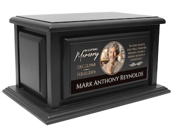 Memorial Cremation Urn: Handcrafted Pine Wood