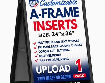 Custom Business Sidewalk Sign Board: 24"x36" A-Frame Insert