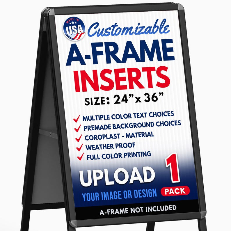 Custom Business Sidewalk Sign Board: 24