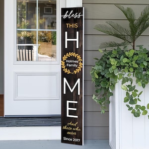 Custom Porch Sign, Custom Welcome Sign for Porch, Outdoor Welcome Home Decorations, 48&quot;x8&quot; PVC Sign (Design 13)