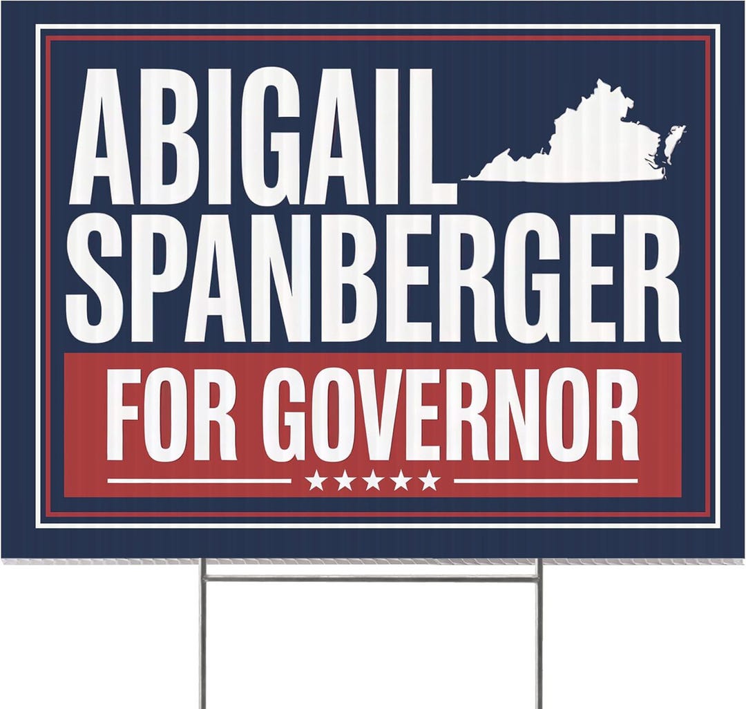 Abigail Spanberger for Governor 2025 Yard Sign - Virginia Election - Etsy