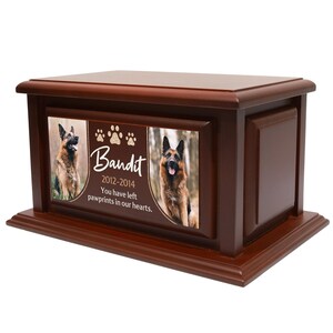 decorative cremation, biodegradable canine, contemporary artisan, remembrance sympathy, bereavement engraved, handcrafted polished, minimalist companion, protective varnished, container receptacle, capacity elegant jar, tailored durable, meaningful natural, printed in USA