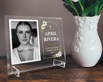 Personalized Memorial Picture Frame: Custom Acrylic Celebration of Life Keepsake