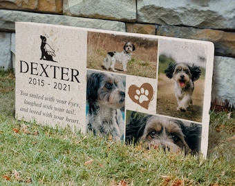 Personalized Pet Memorial Stone: Custom Sandstone Grave Marker