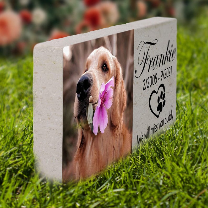Pet Memorial Stone, Pet Tribute Memorial, Custom Pet Headstone, Outdoor Pet Marker, Pet Sympathy Gift, Pet Loss Gift, Pet Memory Keepsake, Garden Pet Marker, Pet Photo Stone, Pet Remembrance Gift, Pet Grave Marker, Dog Memorial Stone, Dog Memorial Stone