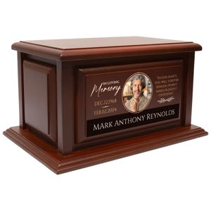 decorative wooden, modern adult wood, commemoration etched, biodegradable carved, remembrance sympathy, bereavement engraved, sustainable military, handcrafted tribute, grandparent funeral, firefighter natural, scattering companion, interment sibling, veteran afterlife