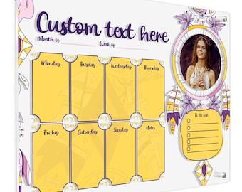 Personalized Acrylic Wall Calendar 2024: Custom Photo Weekly Planner