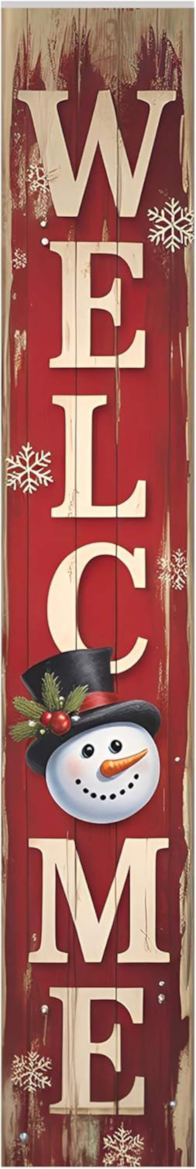 Christmas Porch Sign: Merry Welcome, 48x8 PVC Holiday Decor - Etsy