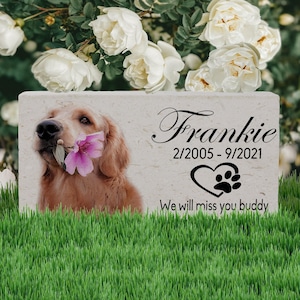 Pet Memorial Stone, Pet Tribute Memorial, Custom Pet Headstone, Outdoor Pet Marker, Pet Sympathy Gift, Pet Loss Gift, Pet Memory Keepsake, Garden Pet Marker, Pet Photo Stone, Pet Remembrance Gift, Pet Grave Marker, Dog Memorial Stone, Dog Memorial Stone