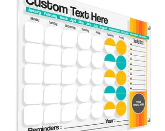 Personalized Acrylic Wall Calendar 2024: Custom Home Decor (16"x12")