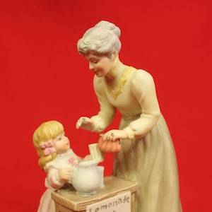 Treasured Memories Grandmother / Granddaughter: “My Favorite Customer” figurine  Handmade Collectible