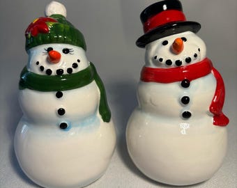 Snowmen Salt and Pepper Shakers
