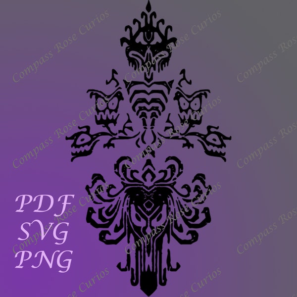 Haunted Wallpaper PNG, SVG, PDF Digital Download