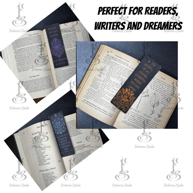 Bookmarks Rhyms Gothic Bookmarks: Dark Academia Quotes, Poe, Shelley, Shakespeare (PDF ...