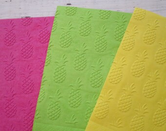 Pineapple Napkins, Beach, Pool Party, Pineapple, Flamingo, Tropical, Luau, Hawaiian Party, Tiki Party, Tutti Fruiti