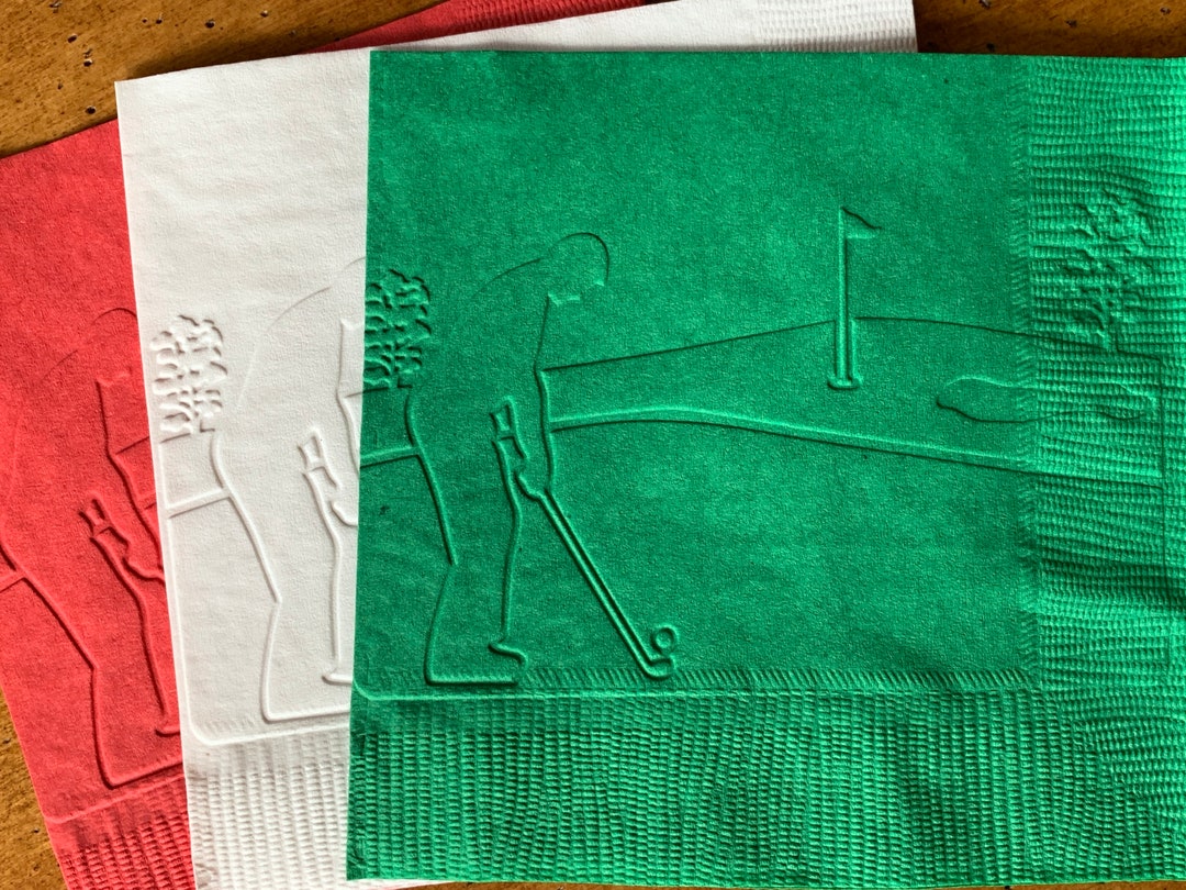 Golf Napkins, Embossed Napkins, Golf Birthday Party, Retirement Party
