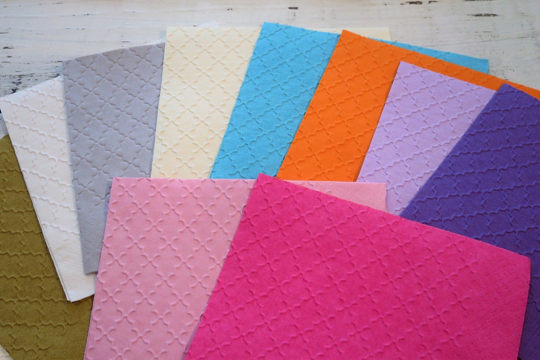 Quatrefoil Napkins, Embossed Napkins, Wedding Napkins, Engagement Party