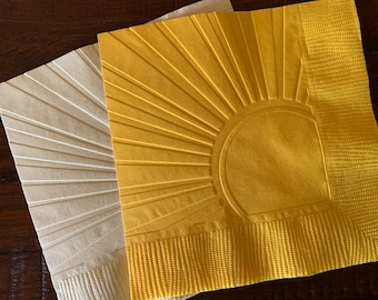 Sun Napkins, You Are My Sunshine, Embossed Napkins, Birthday Party, Baby Shower, Sun, Sunshine