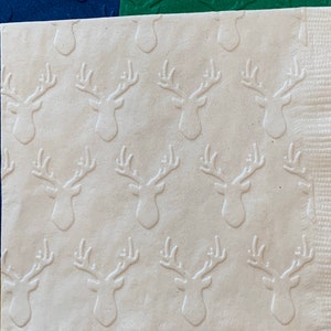 Serviettes de table chevreuil, chères serviettes de table, mâle, chasse, bois de cervidé, anniversaire sur le thème du cerf, shower de bébé mâle ou biche
