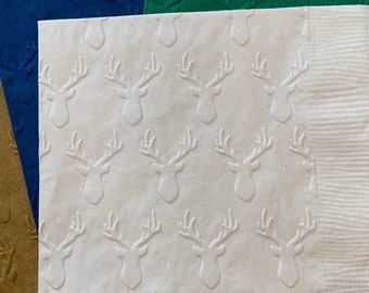 Deer Napkins, Dear Head Napkins, Buck, Hunting, Antler, Deer Theme Birthday, Buck or Doe Baby Shower