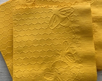 Honeycomb and Bumblebee Napkins, Bumble Bee Napkins, Bee Day, Baby Shower, Garden Party, Mommy to Bee