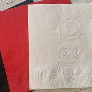 Mickey Mouse Napkins, Birthday, Baby Shower, 1st Birthday