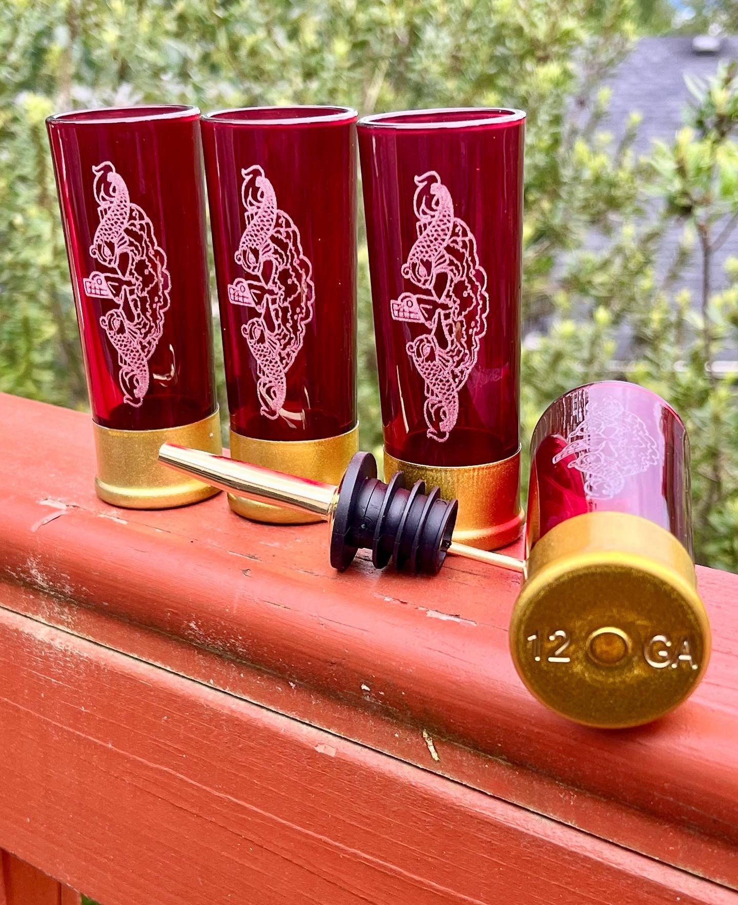 12ga. Shot Gun Shot Glasses Set Etsy