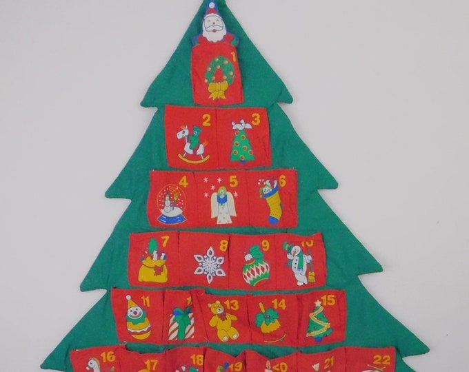 Vintage Avon Christmas Countdown Calendar With Original Santa Claus