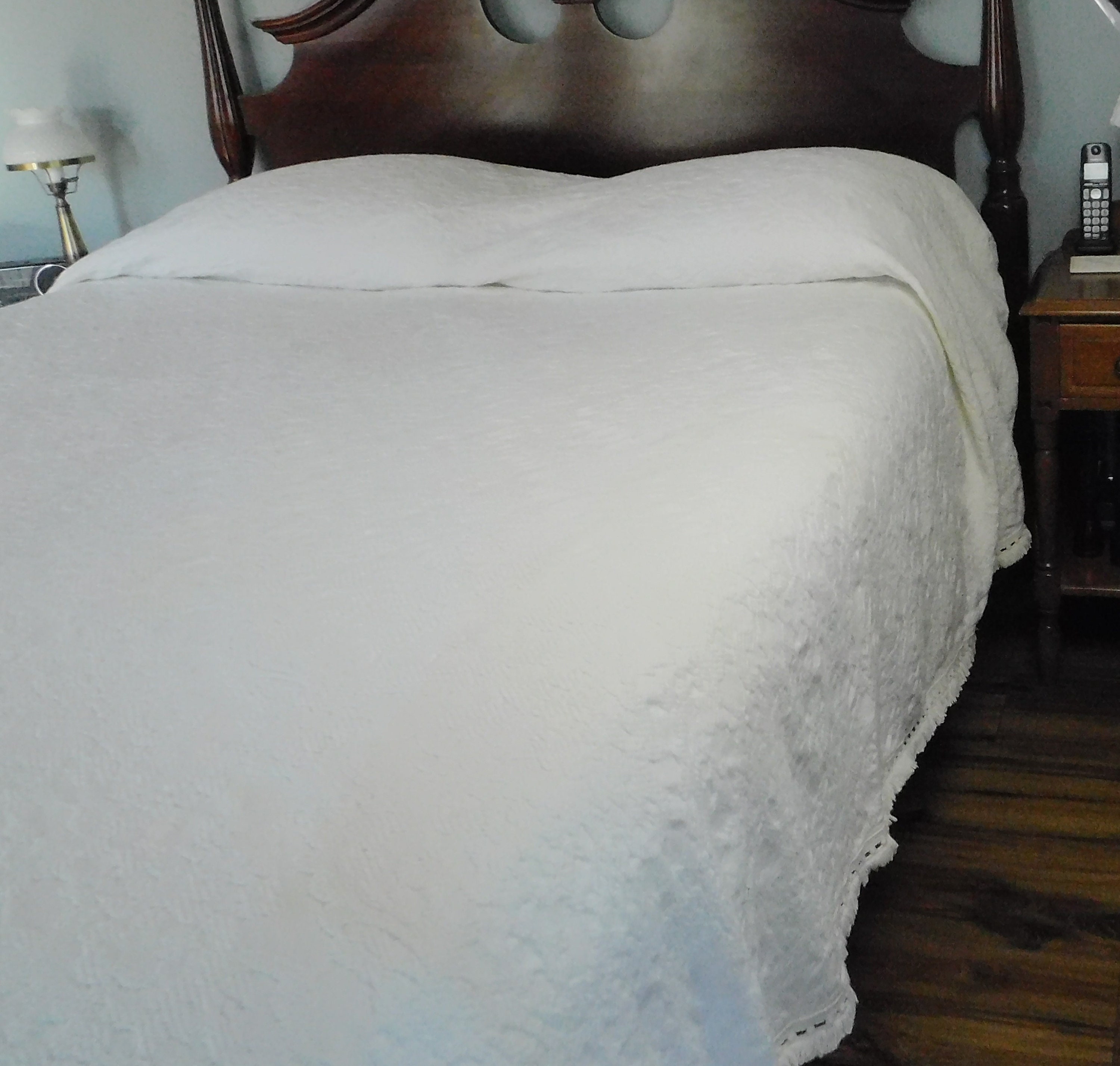 Antique White Bedspread Full Size. Vintage Blanket Parks Belk Etsy