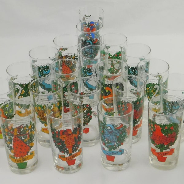 Choice 12 Days of Christmas, Indiana Glass. Vintage replacements for Day 1st, 2nd, 3rd, 5th, 6th, 7th, 8th, 9th, 10th, 11th, and 12th kitsch