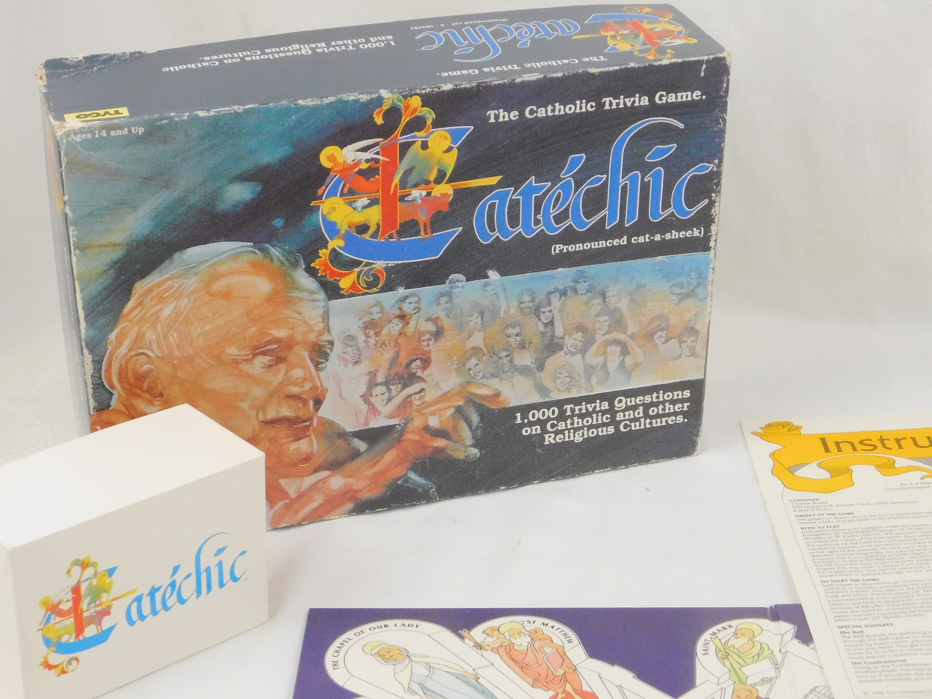 Catholic Trivia Game Catechic From Tyco Vintage Religious Etsy