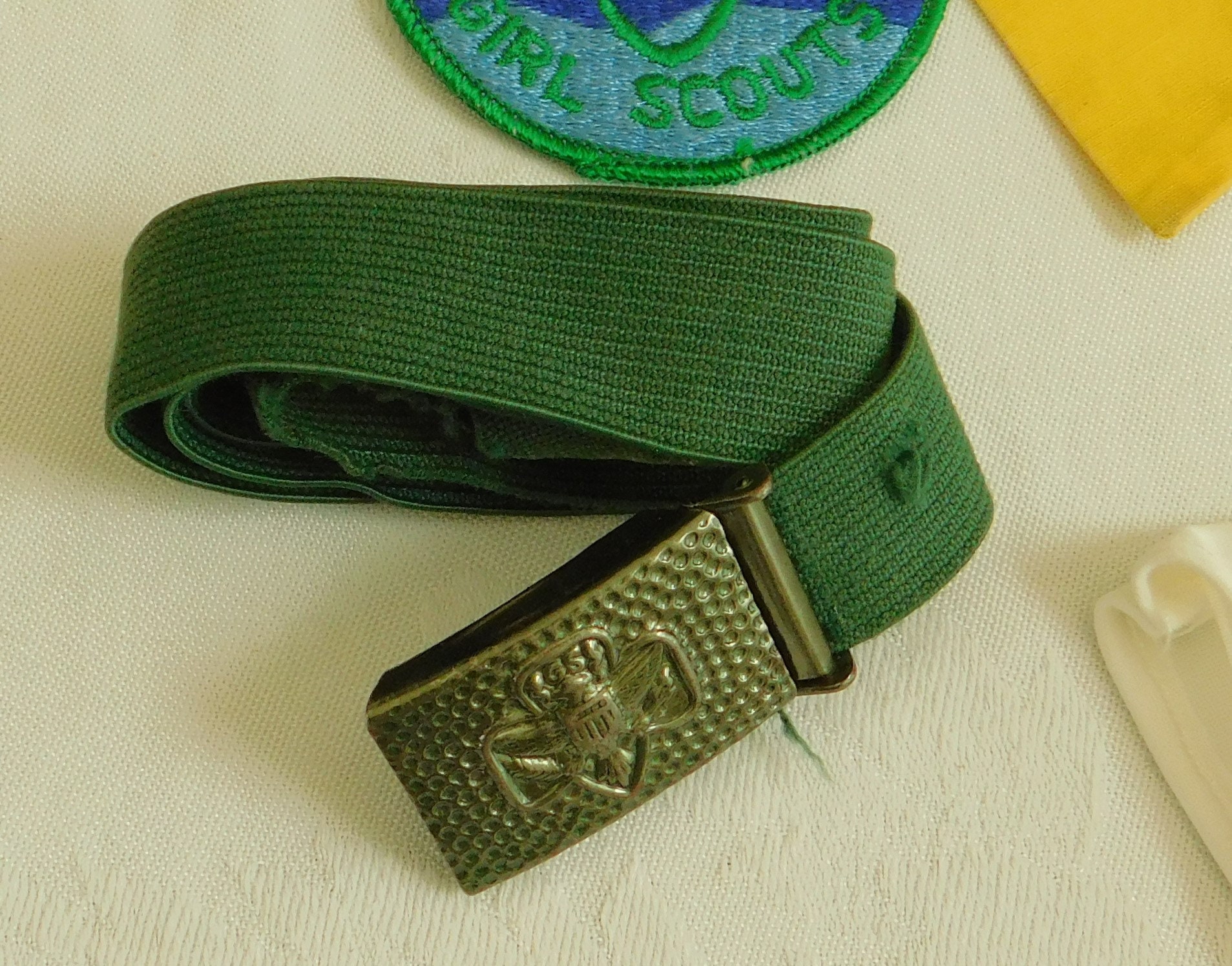 Vintage Girl Scout Belt Wallet and Elastic Belt with Trefoil Etsy